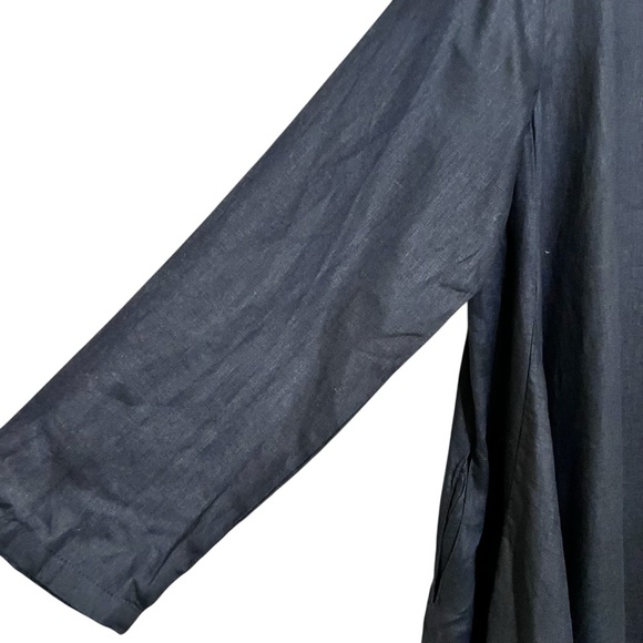 Linen Maxi Lagenlook Long Sleeve Dress Woman's Size L - Picture 4 of 12